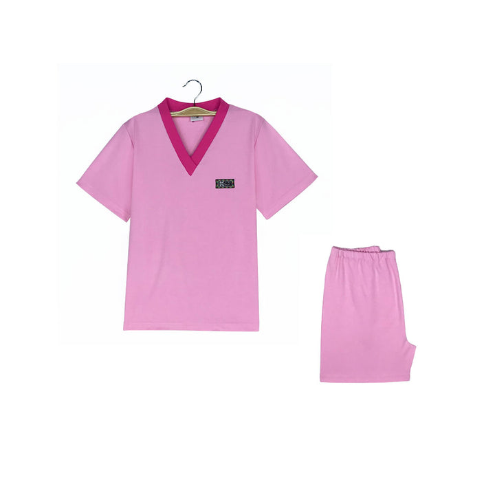 Pijama Infantil - Algodón 2 piezas Corto - Rosado (Tallas 10 a 12)