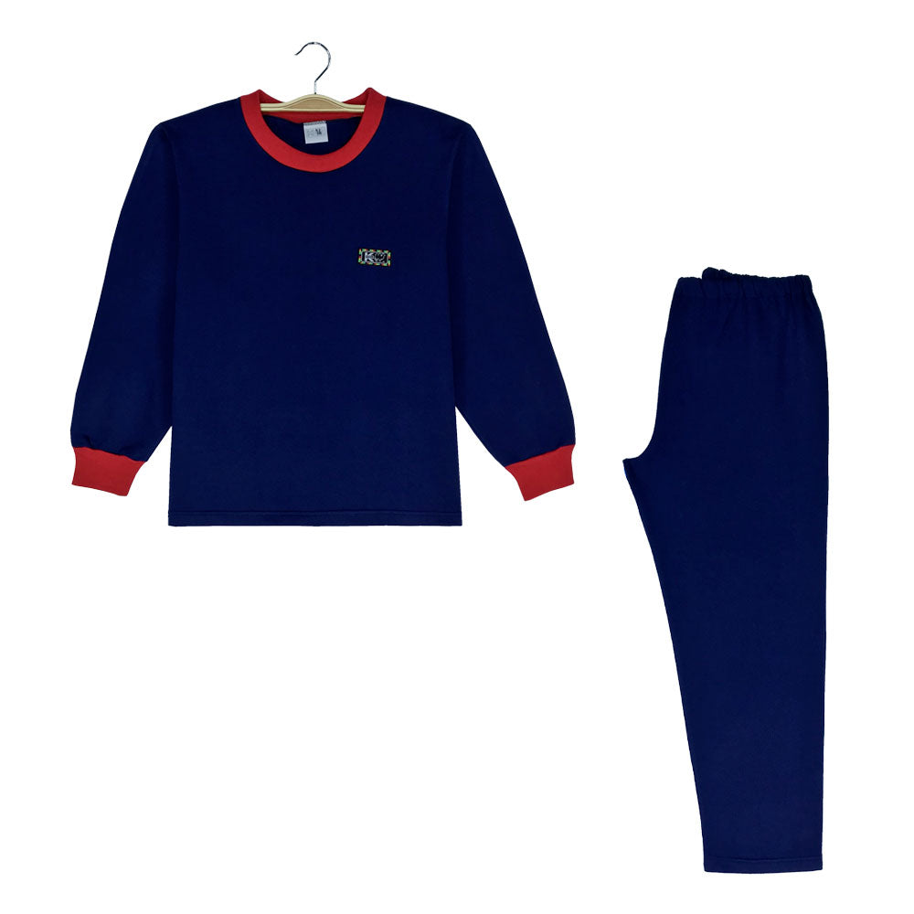 pijama dos piezas franela algodon adulto invierno chile azul marino