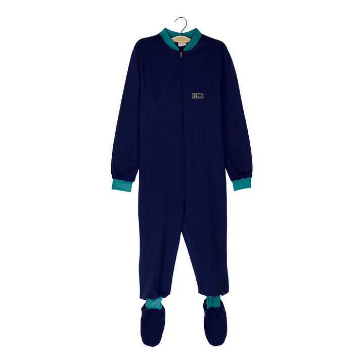 Enteritos de algodon niño pijama con patitas niña chile azul marino